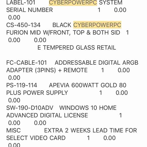CYBER POWER PC SETUP - Picture 3 of 3